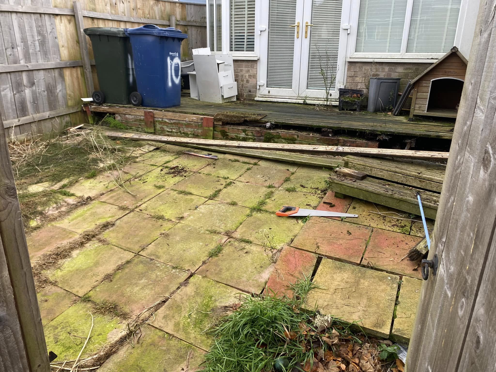 Timber decking and garden fencing